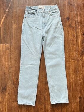 Abercrombie & Fitch The Ankle Straight Ultra High Rise Light Wash Jeans sz 25/0